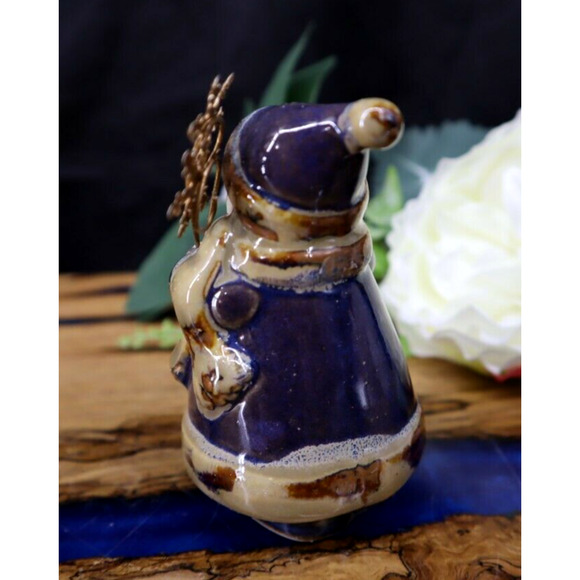 Pier 1 Ceramic Figurines Set of 4 Christmas Bear, Santa, Snowman Reindeer in Box - Picture 8 of 12